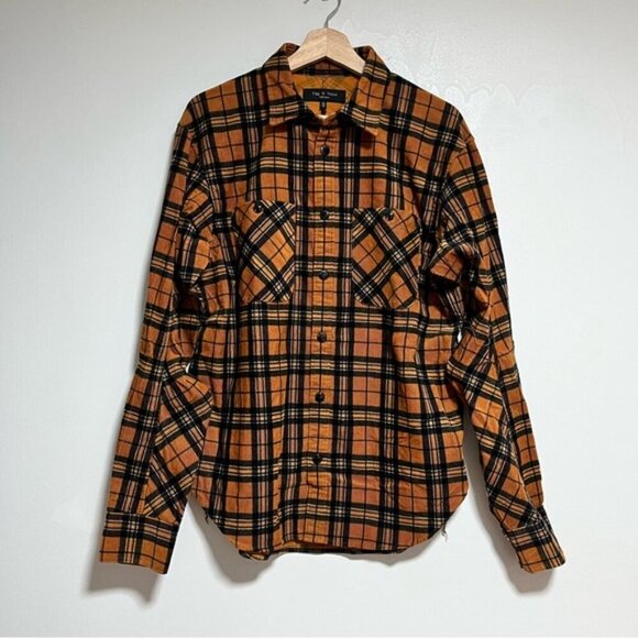 Rag & Bone Plaid Shirt – Medium – Brown & Black – 100% Cotton – Made in China - Picture 2 of 12
